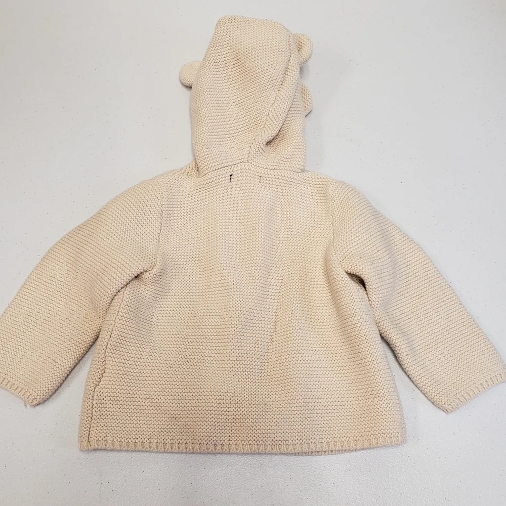 Baby Gap Knit Button Sweater with Bear Ears Size 12-18 Months